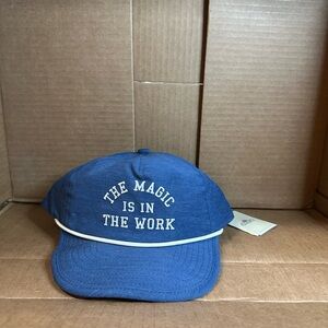 Faherty All Day Cord Hat Navy Polyester Adjustable One Size New